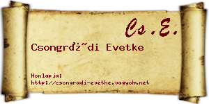 Csongrádi Evetke névjegykártya